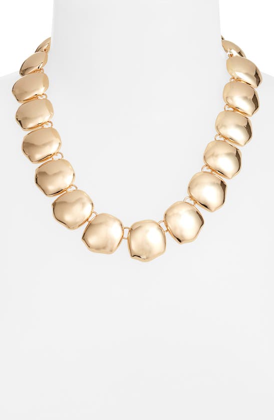 Shop Open Edit Molten Orb Collar Necklace In Gold