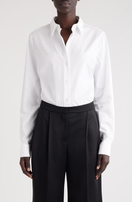 Shop Givenchy Oversize Split Back Cotton Button-up Shirt In White