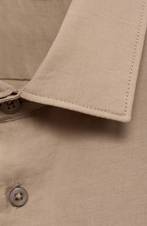 Mango Regular Fit Button-up Shirt In Medium Brown