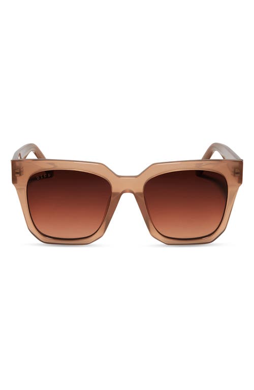 DIFF Ariana II 54mm Gradient Square Sunglasses in Taupe/Brown Gradient at Nordstrom