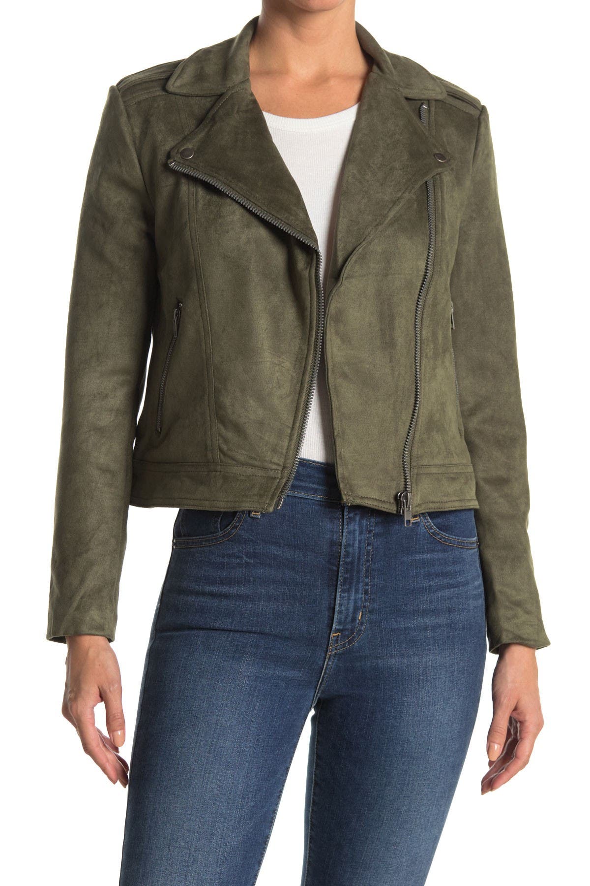 Philosophy Apparel | Faux Suede Moto Jacket | Nordstrom Rack