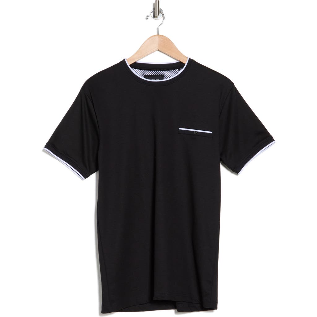 Shop Cactus Man Piped Pocket T-shirt In Black