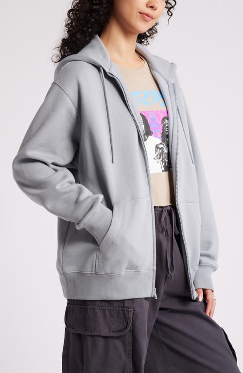 Shop Bp. Oversize Zip Fleece Hoodie In Grey Weathervane