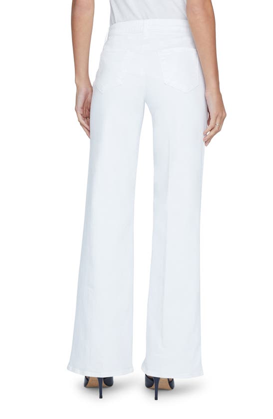 Shop L Agence Alicent Wide Leg Jeans In Blanc