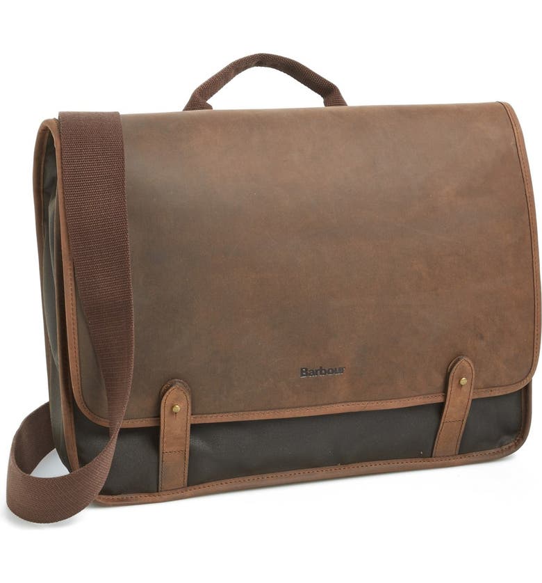 Barbour Waxed Canvas & Leather Messenger Bag | Nordstrom