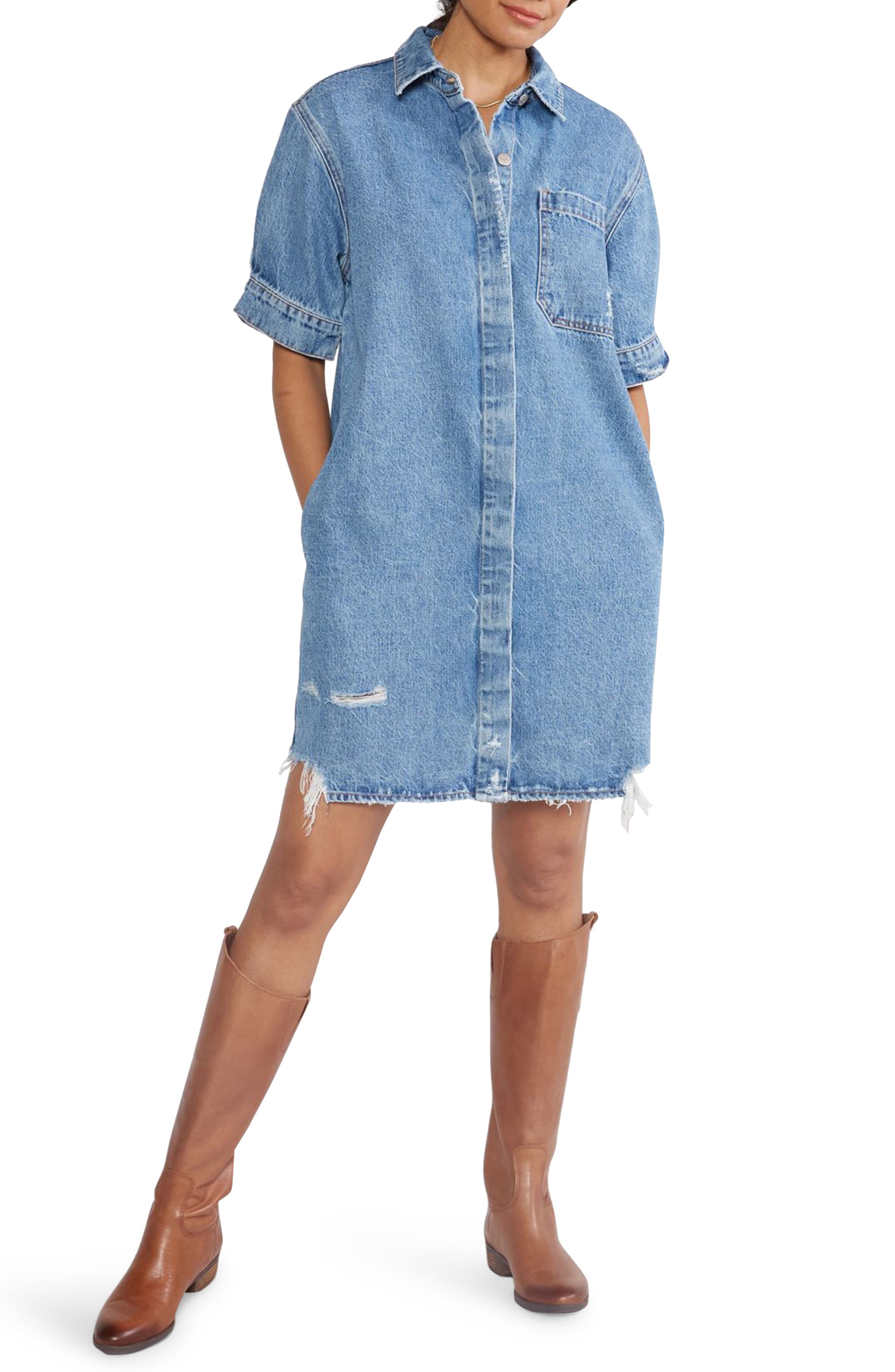 jean tshirt dress