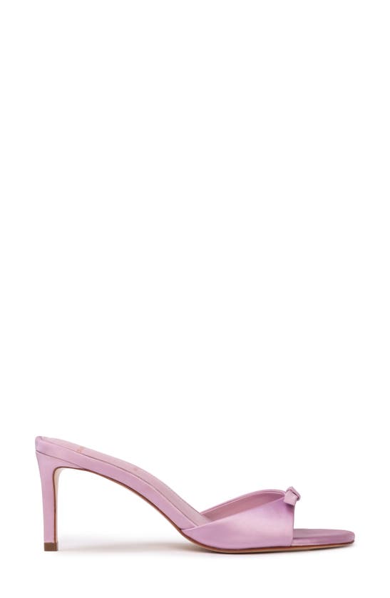 Shop Black Suede Studio Albie Slide Sandal In Dusty Mauve Satin