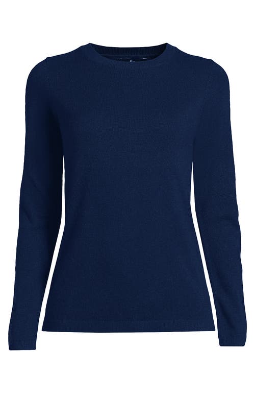 Shop Lands' End Plus Size Cashmere Sweater In Deep Sea Navy