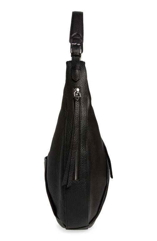 Shop Aimee Kestenberg Corfu Pleated Hobo Bag In Black W/silver