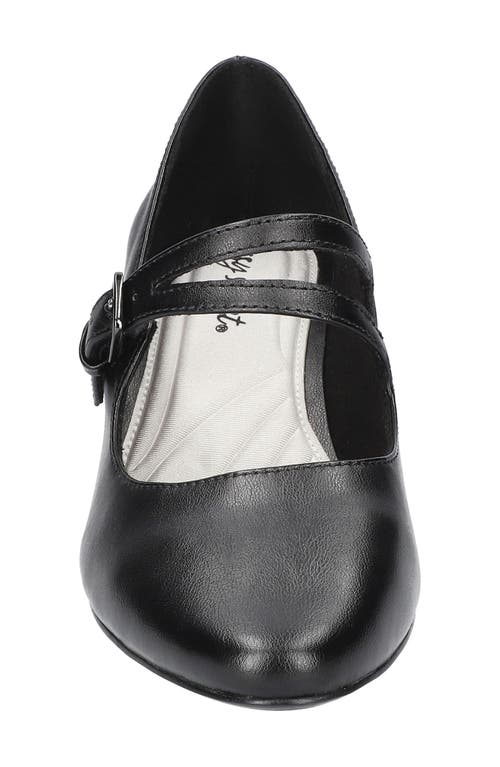 Easy Street 312420 Womens Adjustable Manmade Block Heels In Black