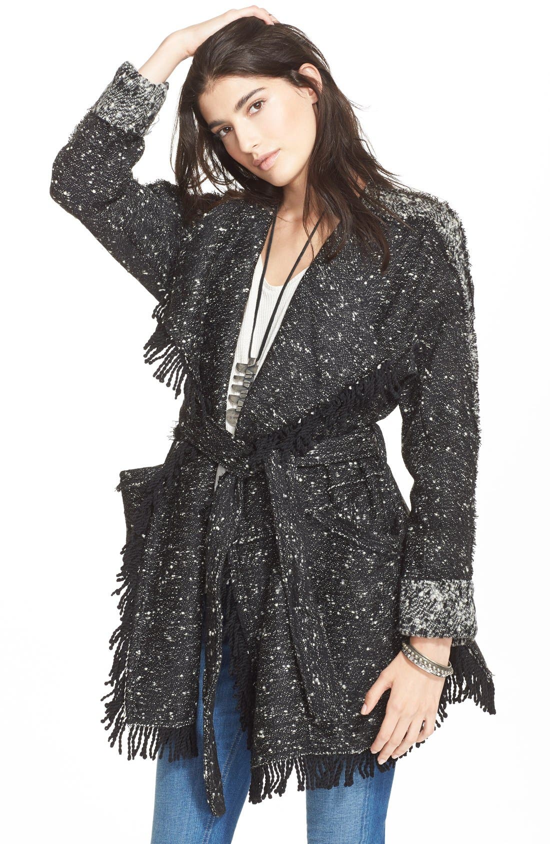 Free People Fringe Wrap Blanket Coat Nordstrom