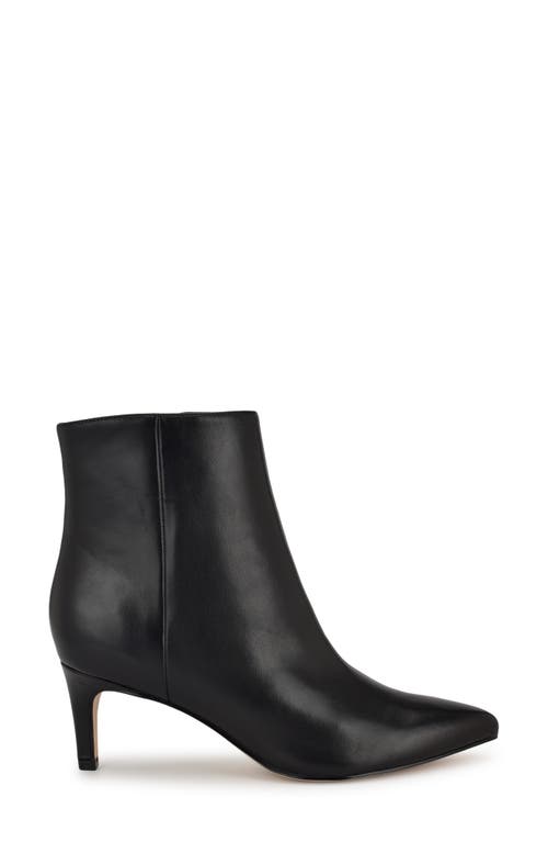 Shop Nine West Sheebra Pointed Toe Bootie In Black Leather