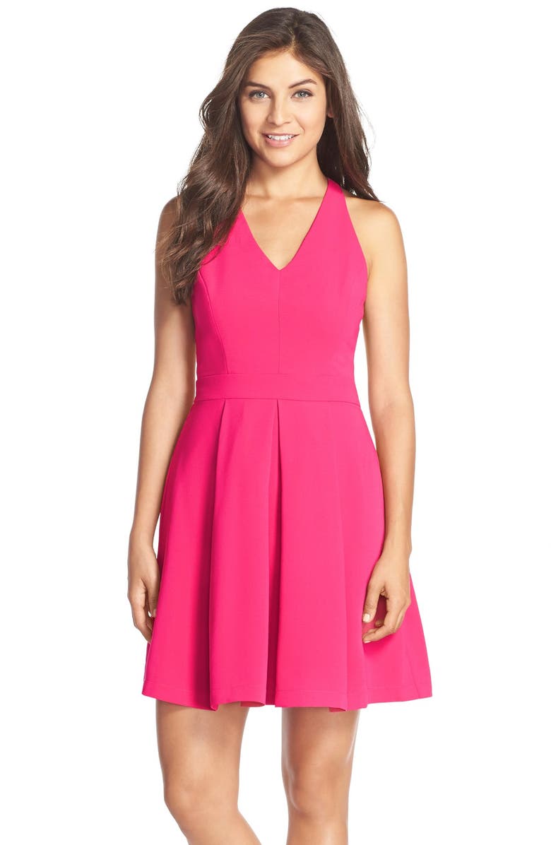 Adelyn Rae Stretch Fit & Flare Dress | Nordstrom