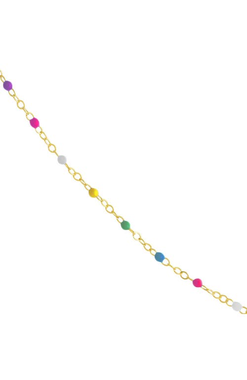Central Park Enamel Station Chain Necklace In Gold Multicolor