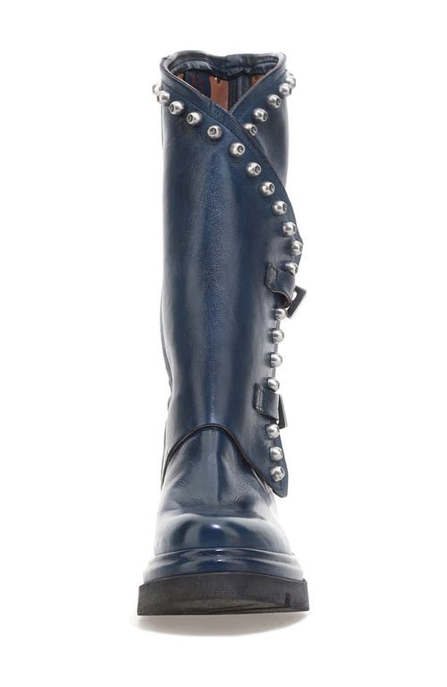 As98 A.s.98 Easton Studded Boot In Distressed Ocean