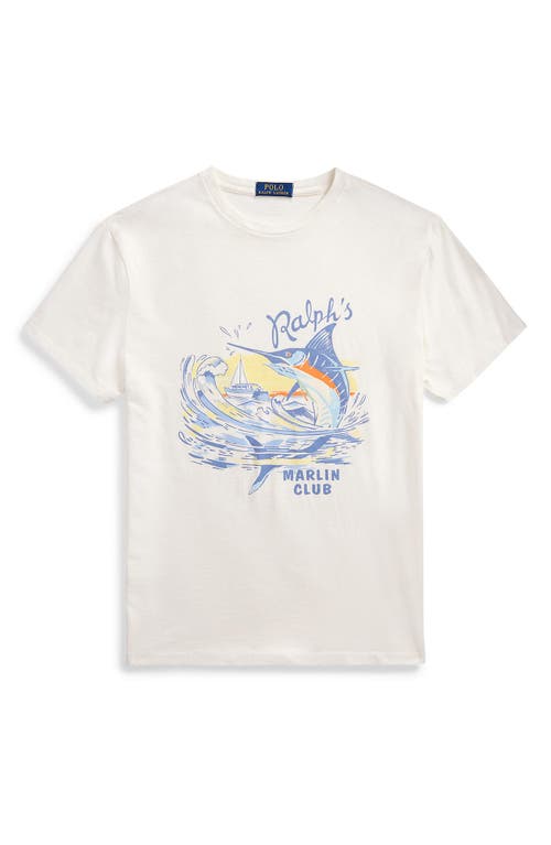 Shop Polo Ralph Lauren Ralph's Marlin Club Cotton Graphic T-shirt In Nevis