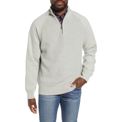 Rodd & Gunn Rabbit Island Quarter Zip Pullover Sweater, Grey