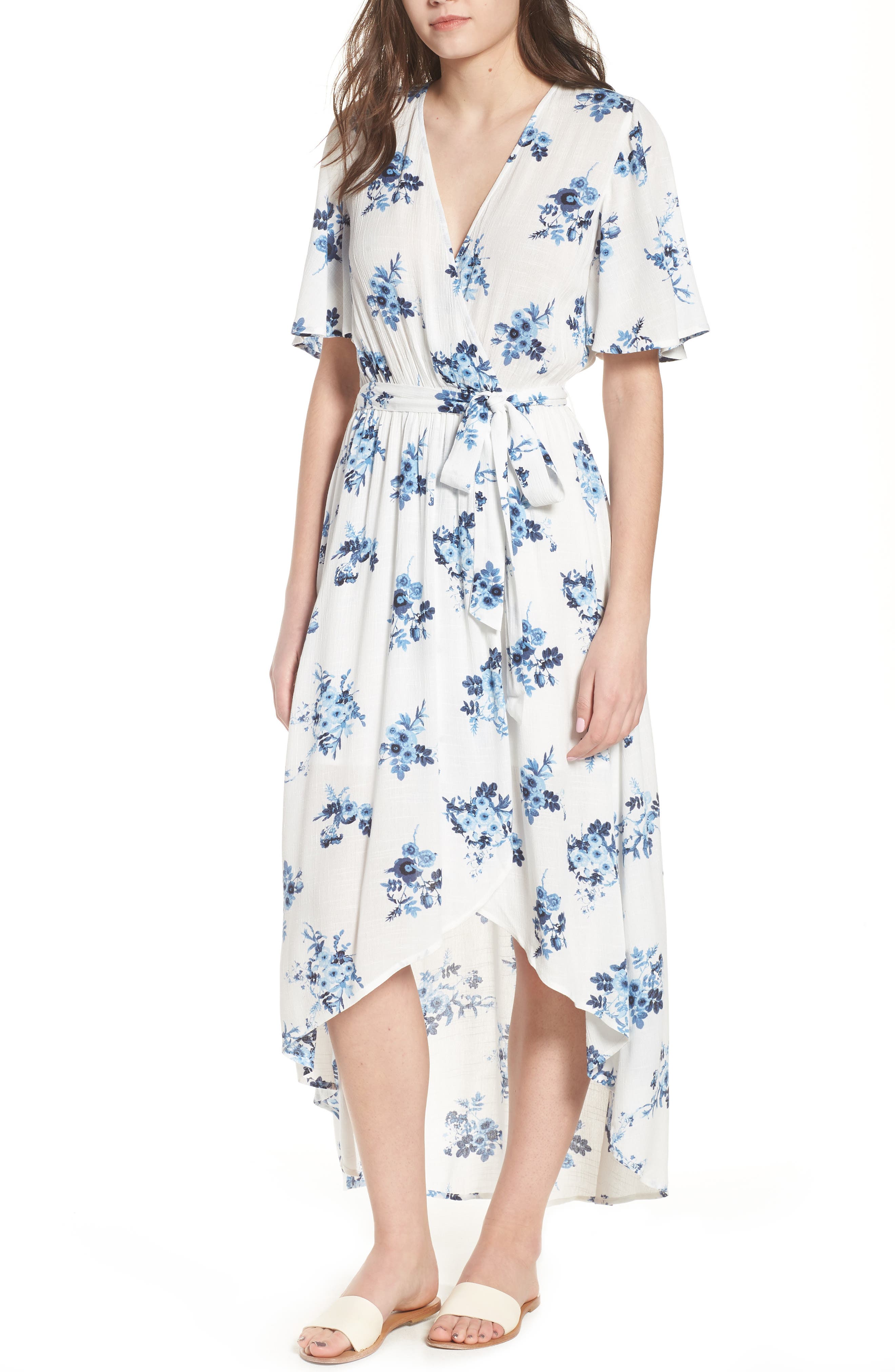 moon river floral midi dress