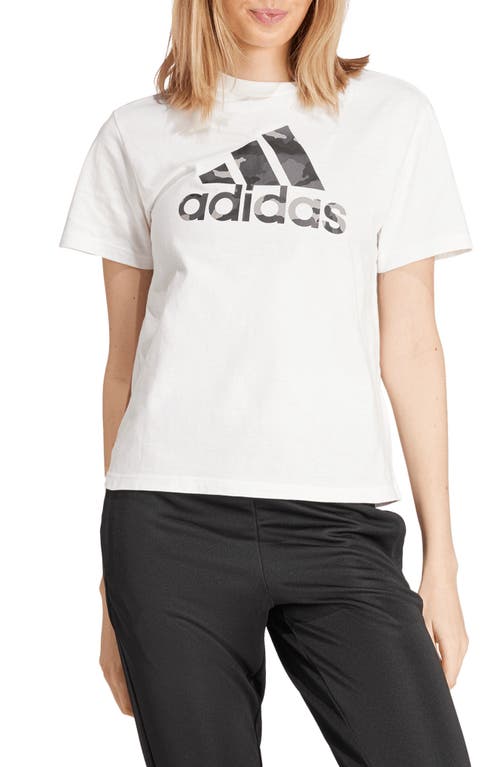 adidas Camo Logo Cotton Graphic T-Shirt in White at Nordstrom, Size Small