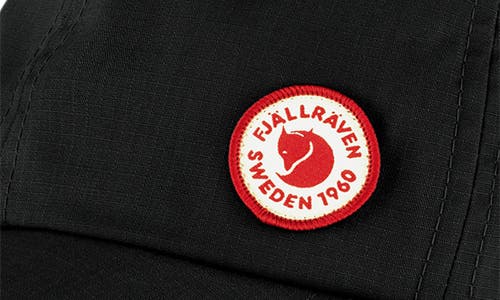 Shop Fjall Raven Fjällräven Logo Patch Adjustable Baseball Cap In Black