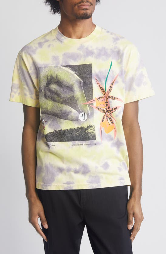 Shop Jungles Expect Nothing Tie Dye Cotton Graphic T-shirt