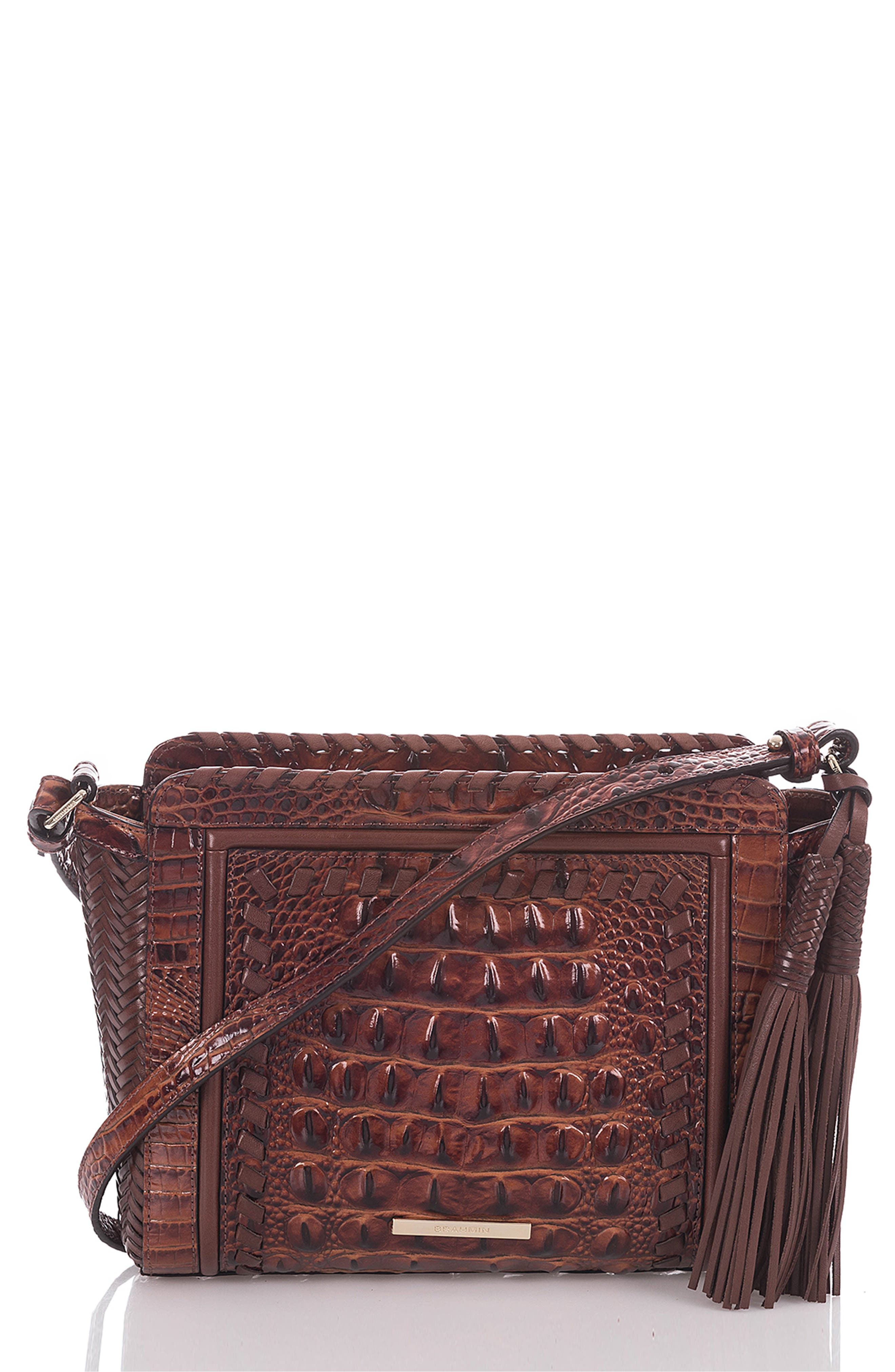 Brahmin Carrie Croc Embossed Leather Crossbody Bag Nordstrom