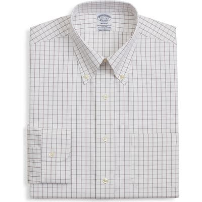 Brooks Brothers Regent Regular Fit Windowpane Dress Shirt
