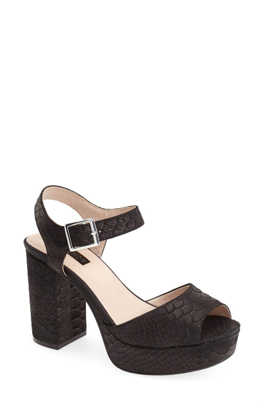 'Limbo' Snake Embossed Leather Platform Sandal (Women) Nordstrom