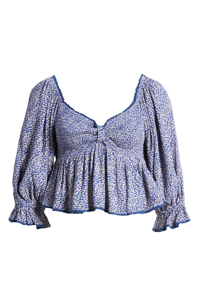 Free People Brittnee Print Smocked Back Peplum Top Nordstromrack Free People Brittnee Print Smocked Back Peplum Top Nordstromrack
