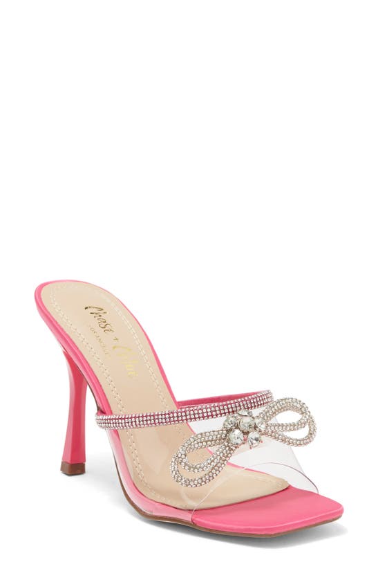 Chase & Chloe Divine Sandal In Fuchsia Satin | ModeSens