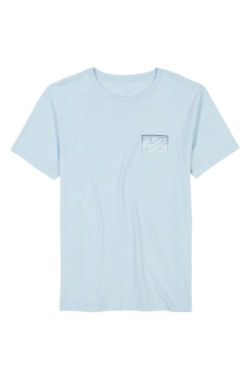 Shop Billabong Kids' Crayonwave Cotton Graphic T-shirt In Coastal Blue