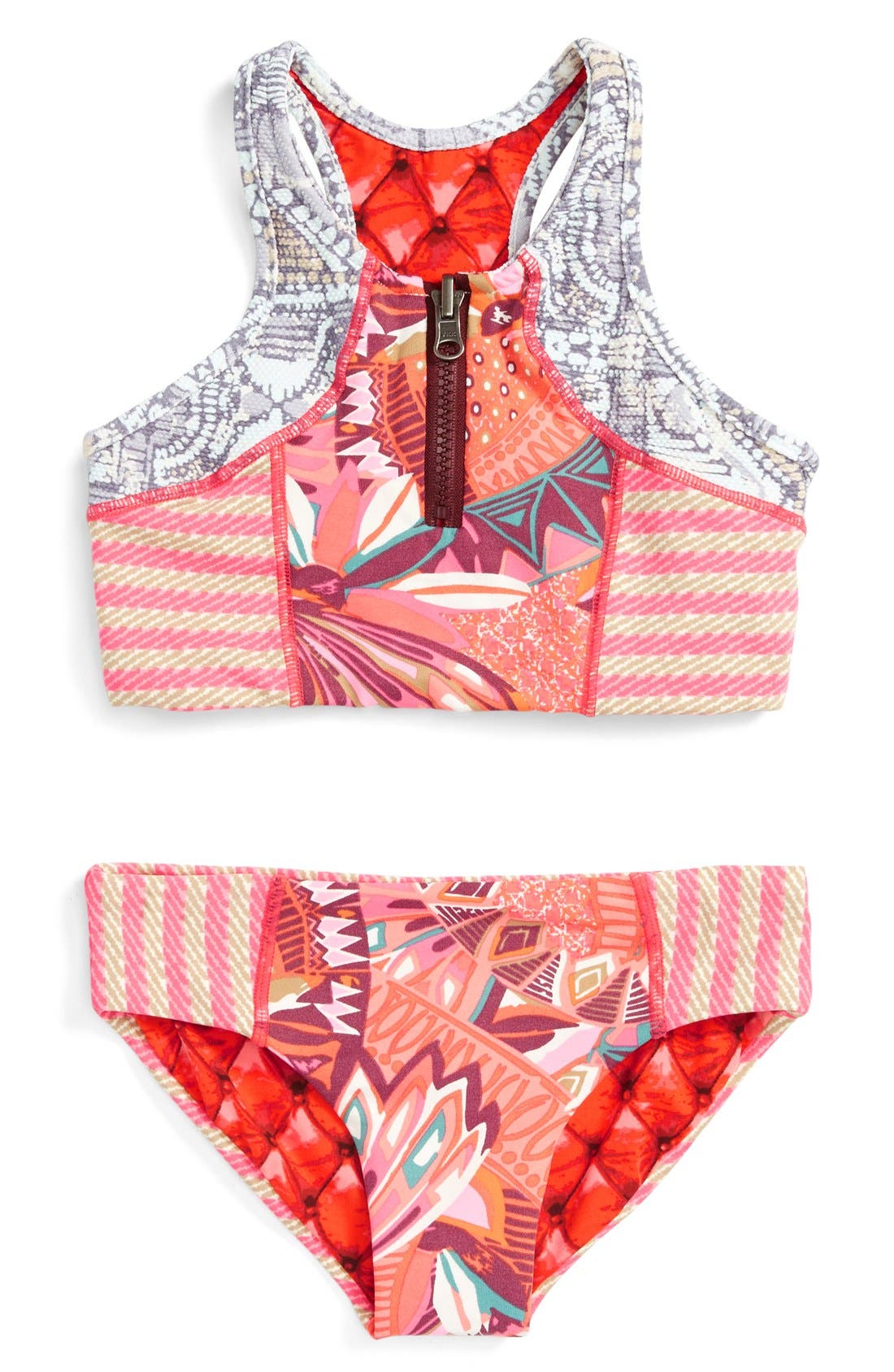Maaji 'Cinnamon Surfer' TwoPiece Reversible Swimsuit (Big Girls