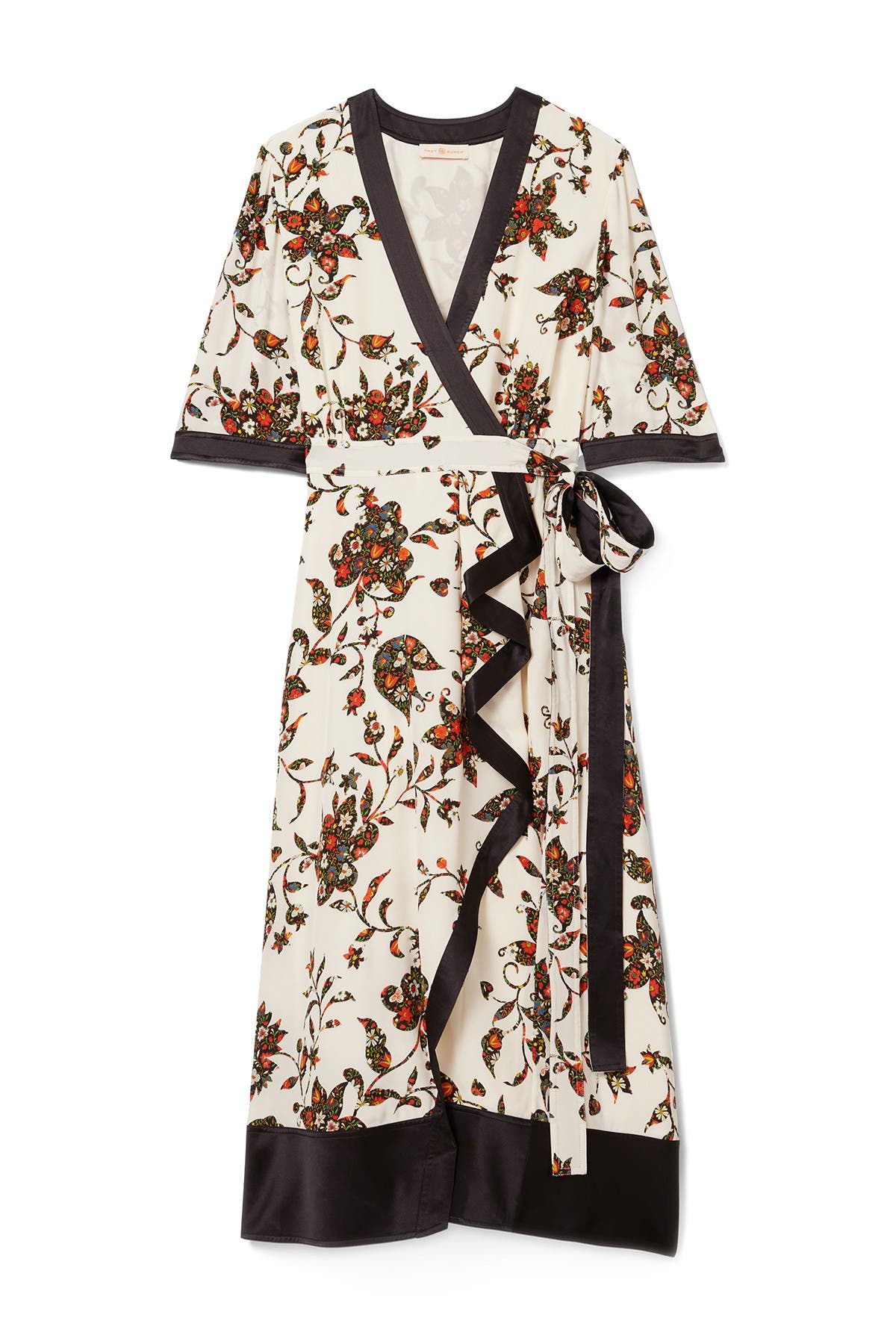 tory burch printed silk wrap dress