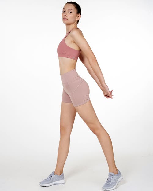 Rebody Active Aim Mesh Silkiflex Lite Bra In Old Rose