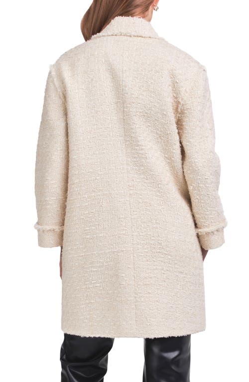 Endless Rose Women's Tweed Fringe Double Breast Coat In Cream