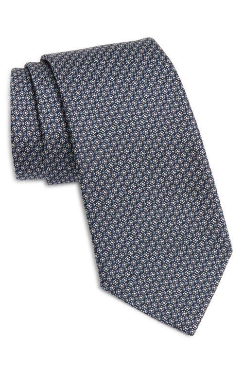 ZEGNA TIES Floral Geometric Jacquard Mulberry Silk Tie in Lightblue at Nordstrom