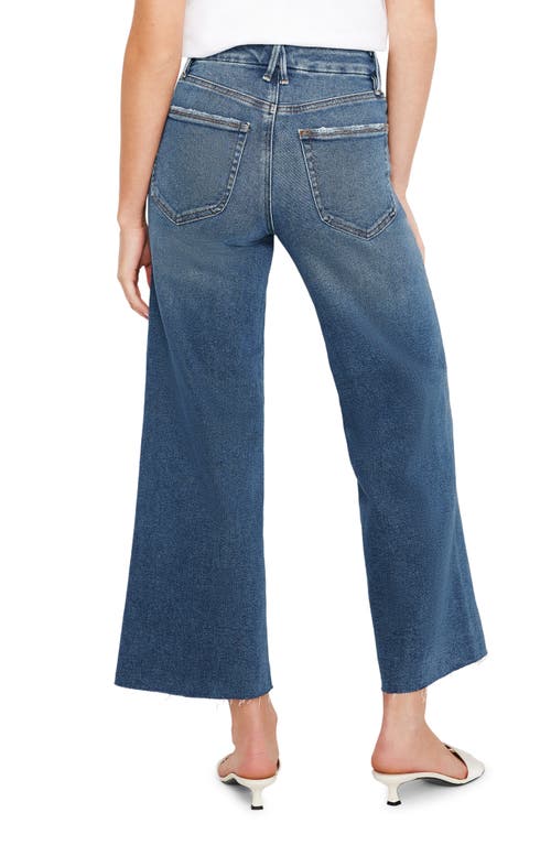 Good American Good Waist Raw Hem High Waist Crop Palazzo Jeans In Indigo549