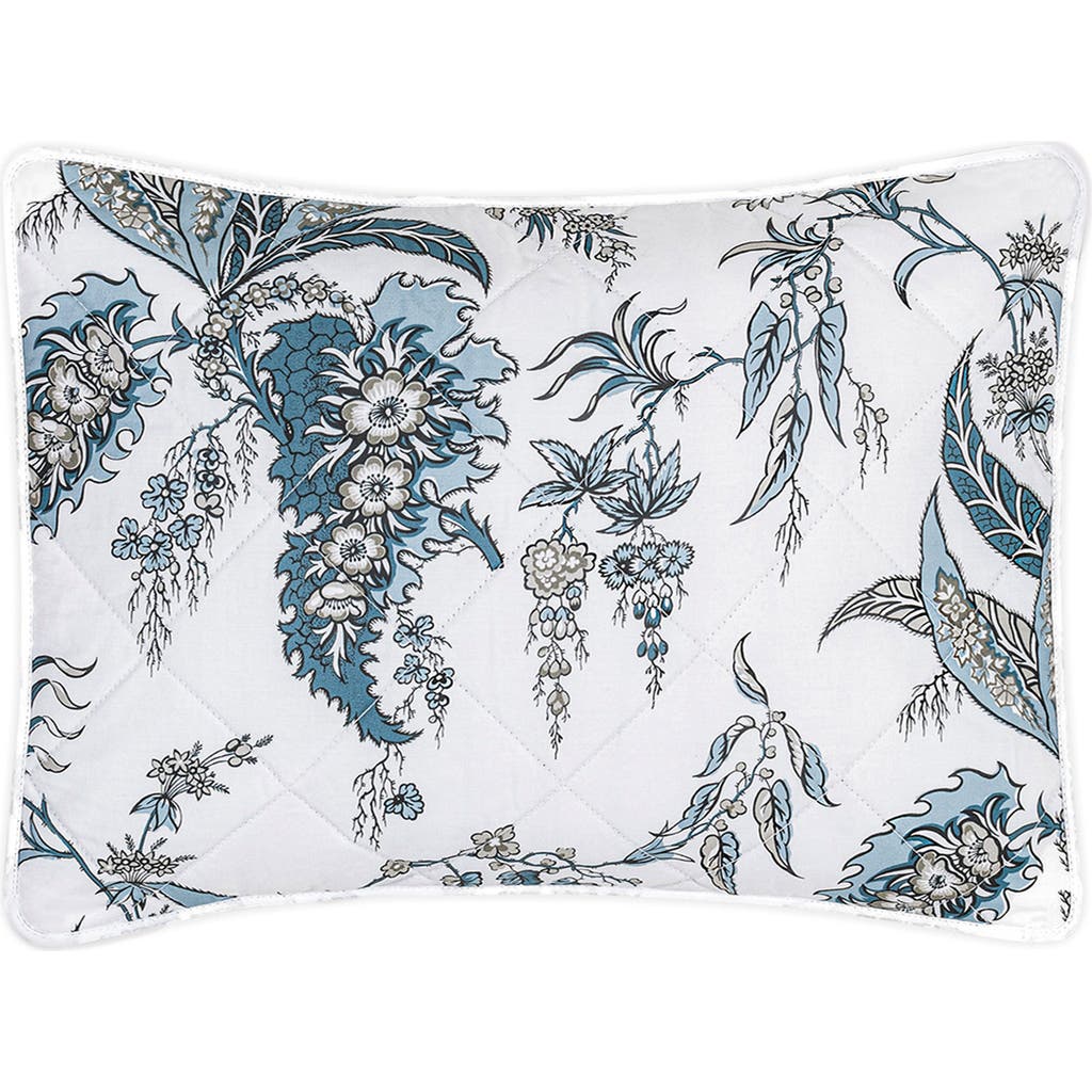 Matouk Apolline Quilted Boudoir Pillow Sham In Mediterranean
