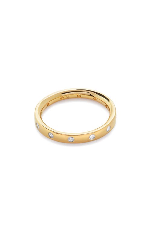 Shop Monica Vinader Fiji Diamond Band Ring In 18k Gold Vermeil