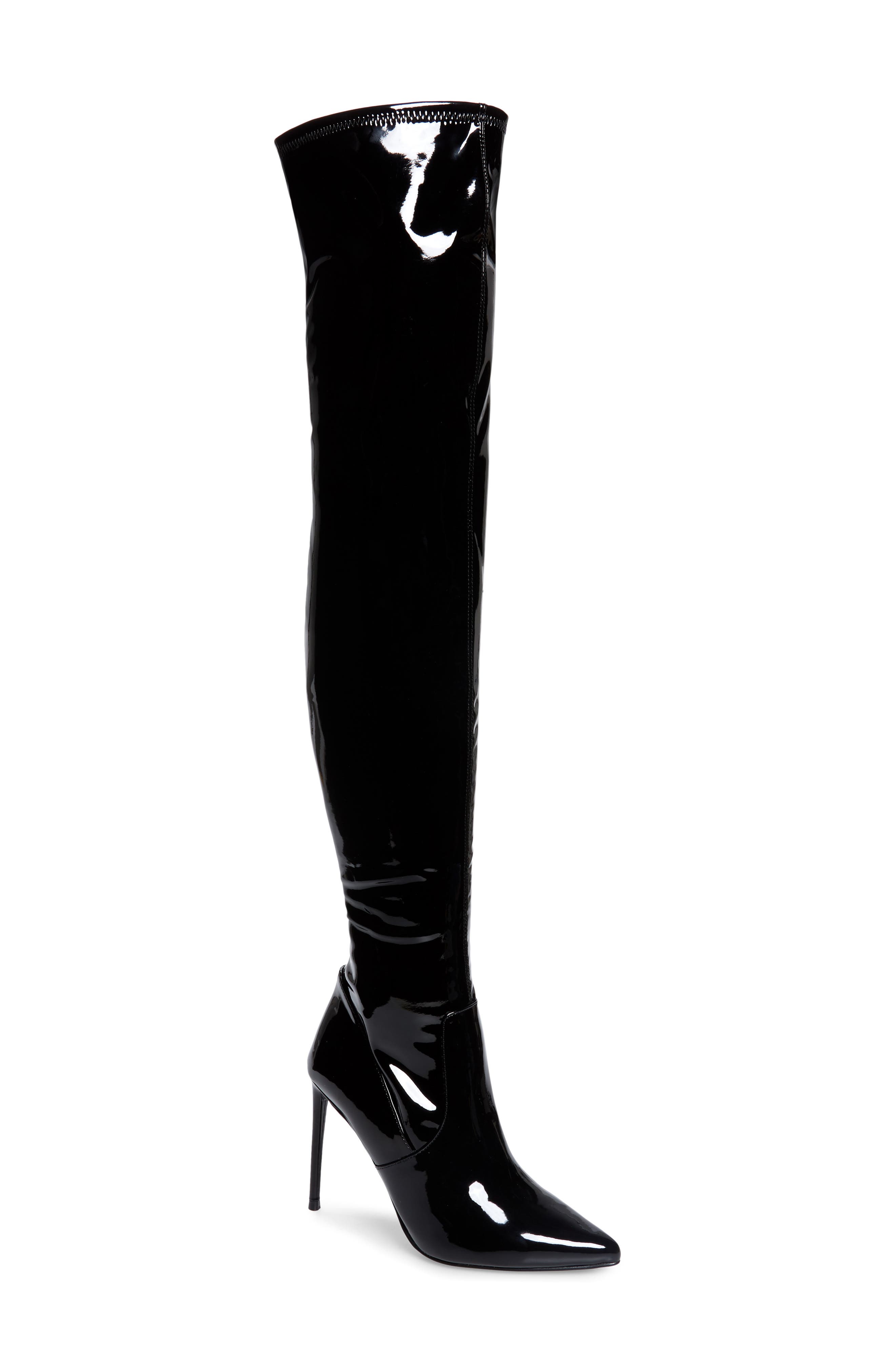 steve madden thigh high flat boots