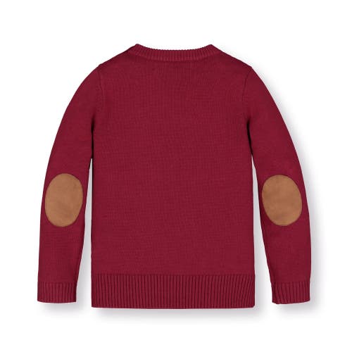 Shop Hope & Henry Baby Girls' Organic Horse Intarsia Sweater, Infant In Berry Horse