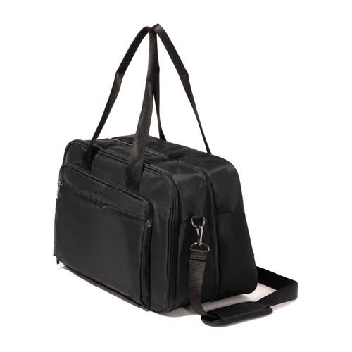 Shop Baggallini Getaway Split Case Duffel Weekender Bag In Black Twill