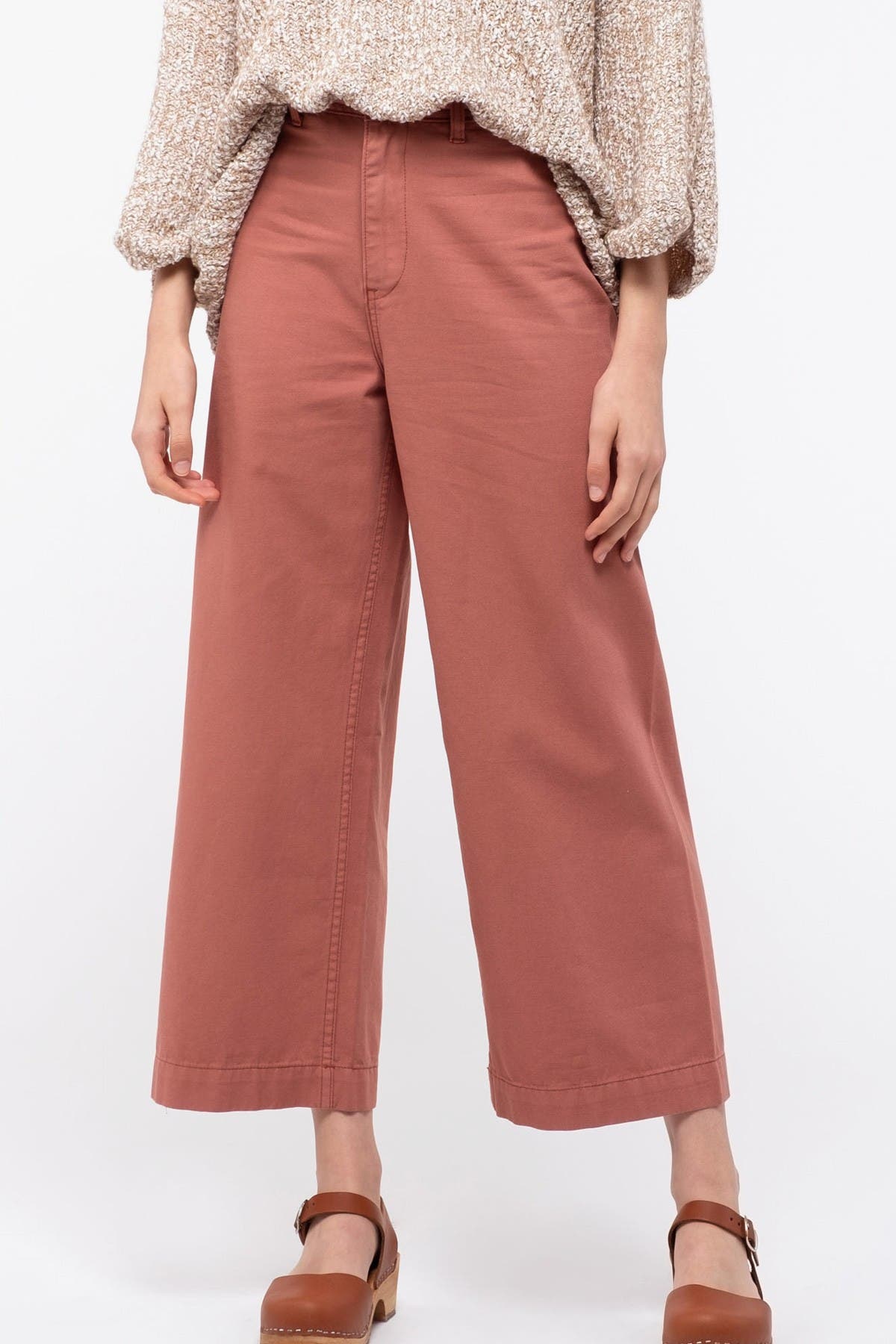 Blu Pepper Solid Wide Leg Crop Pants Nordstrom Rack