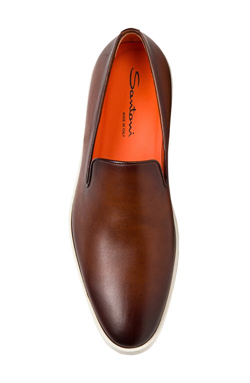 Shop Santoni Pancia Slip-on Sneaker In Brown