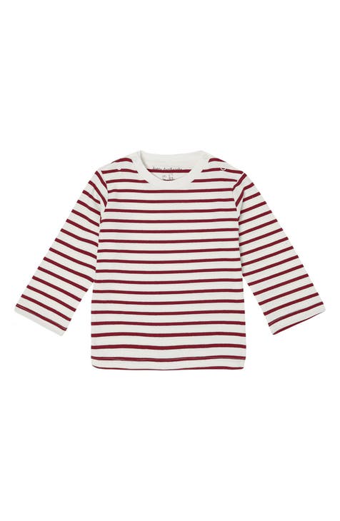 Kids' Stripe Long Sleeve Cotton T-Shirt (Toddler, Little Kid & Big Kid)