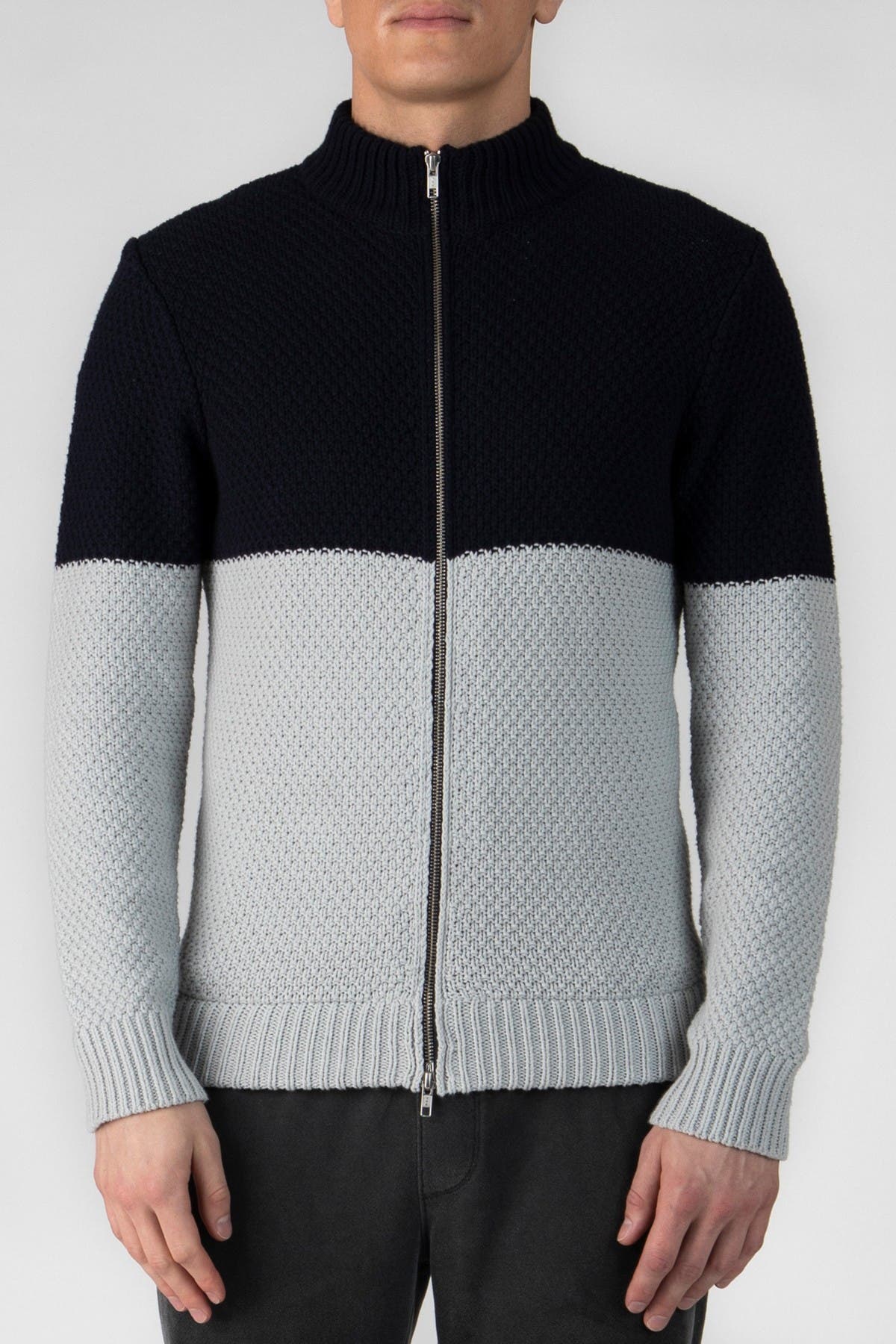 cotton zip up cardigan