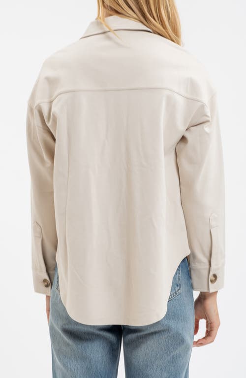 Blu Pepper Oversize Shacket In Cream