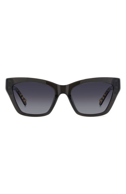 Kate Spade New York Fay 54mm Gradient Cat Eye Sunglasses In Dark Grey Black/grey Shaded