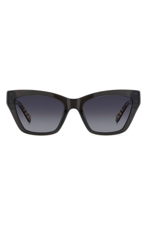 Shop Kate Spade New York Fay 54mm Gradient Cat Eye Sunglasses In Dark Grey Black/grey Shaded