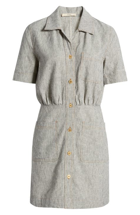 Collared Shirt Hem Dress PD-18649 main image 1